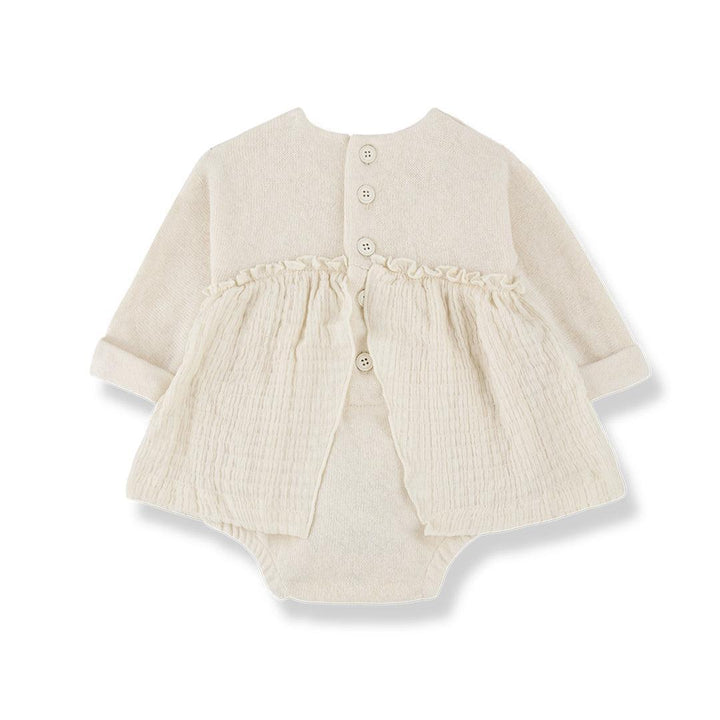 1+ In The Family Nicoline Dress - Ecru-Dresses-Ecru-12m | Natural Baby Shower