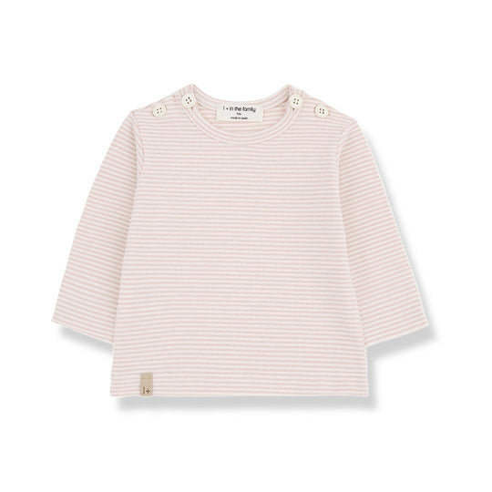 1+ In The Family OT Long Sleeve T-shirt - Nude-Tops-Nude-12m | Natural Baby Shower