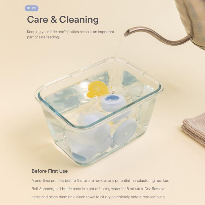 BIBS Baby Glass Bottle Complete Set - Ivory-Baby Bottles-Ivory-110ml | Natural Baby Shower