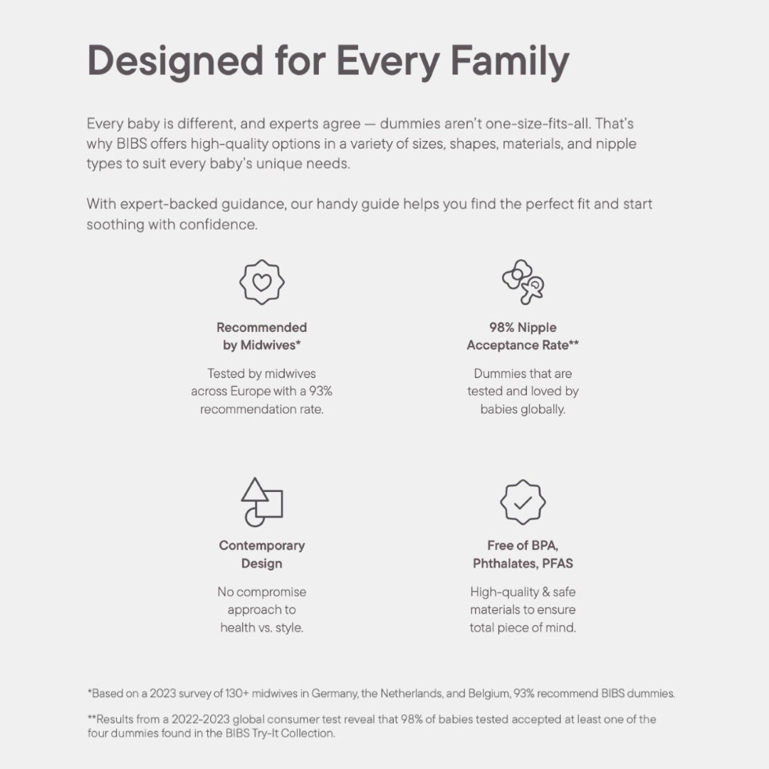 BIBS Colour Latex Pacifiers - Ivory + Blush - 2 Pack-Pacifiers-Size 1- | Natural Baby Shower