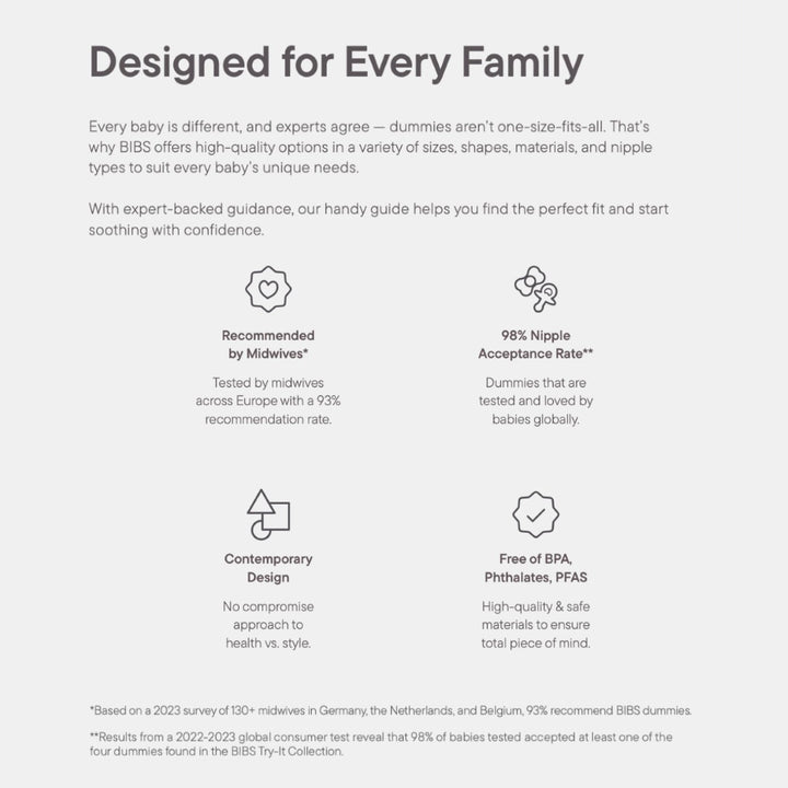 BIBS Colour Latex Pacifiers - Ivory + Blush - 2 Pack-Pacifiers-Size 1- | Natural Baby Shower