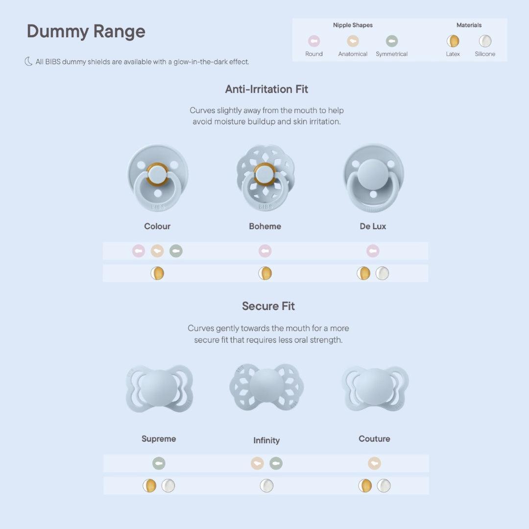 BIBS Colour Latex Pacifiers - Ivory + Blush - 2 Pack-Pacifiers-Size 1- | Natural Baby Shower