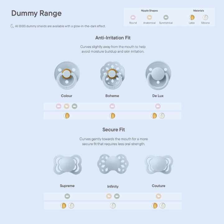 BIBS Colour Latex Pacifiers - Ivory + Blush - 2 Pack-Pacifiers-Size 1- | Natural Baby Shower