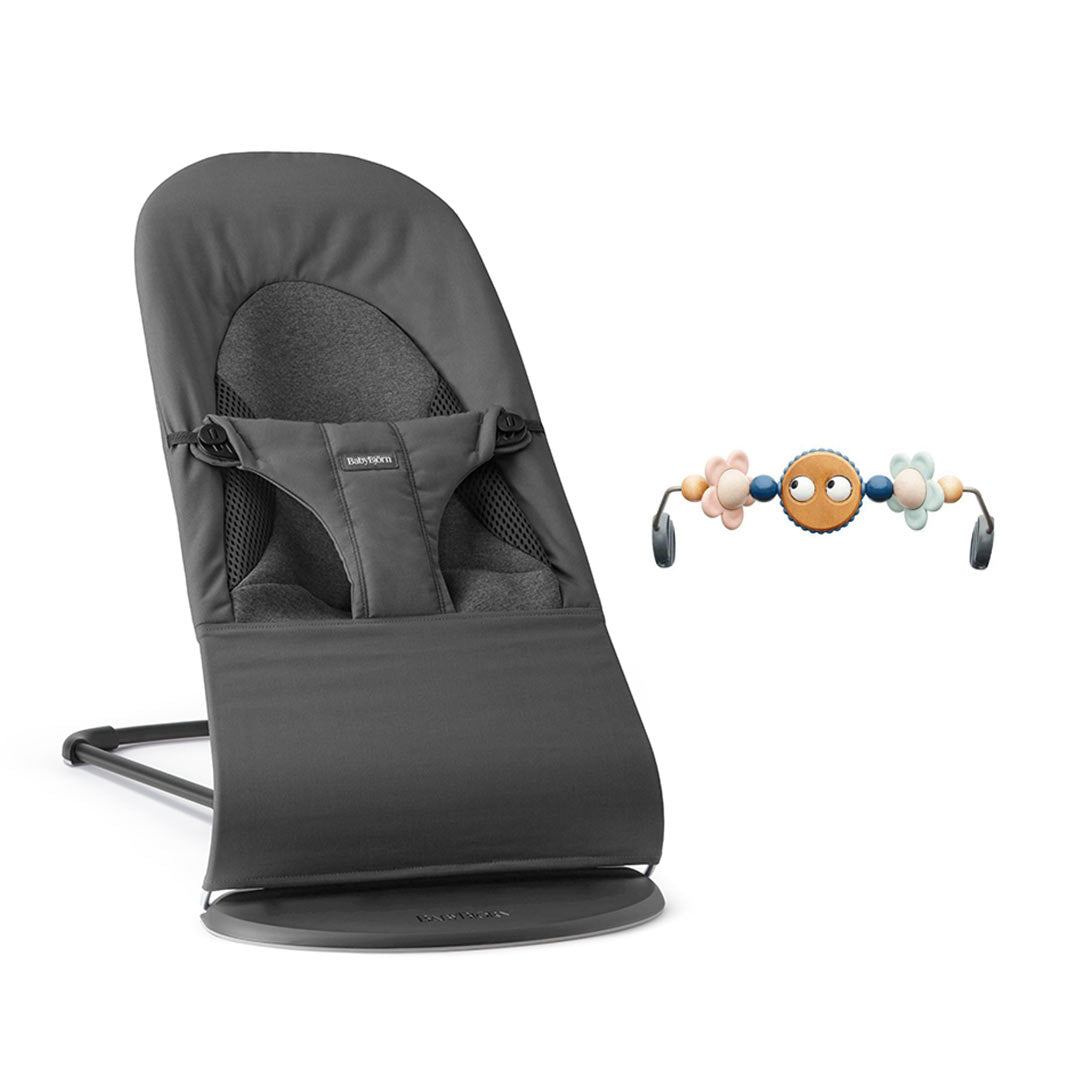 BabyBjörn Balance Soft Tri Fabric - Grey-Baby Bouncers-Googly Eyes Pastel- | Natural Baby Shower