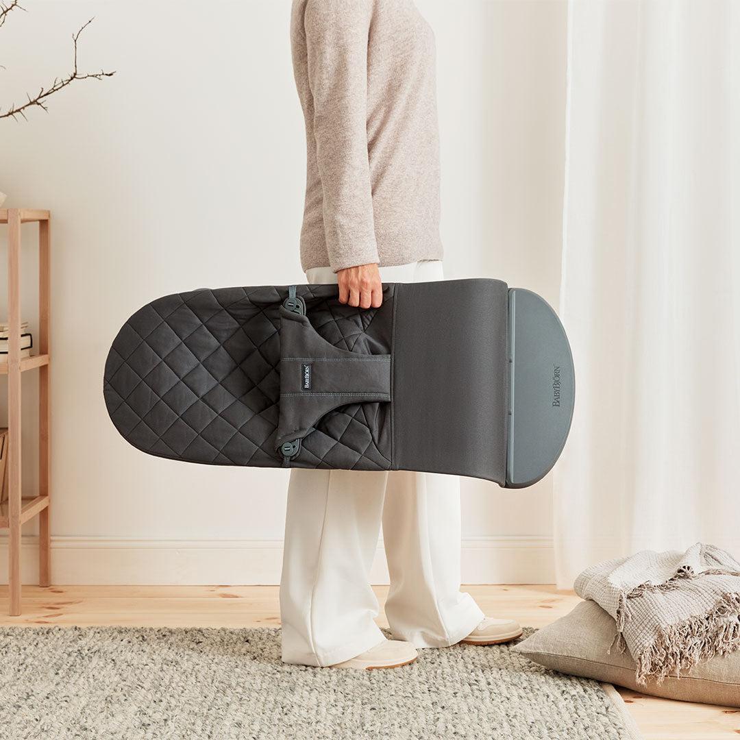 BabyBjorn Bouncer Bliss - Woven - Anthracite-Baby Bouncers-No Bouncer Toy- | Natural Baby Shower