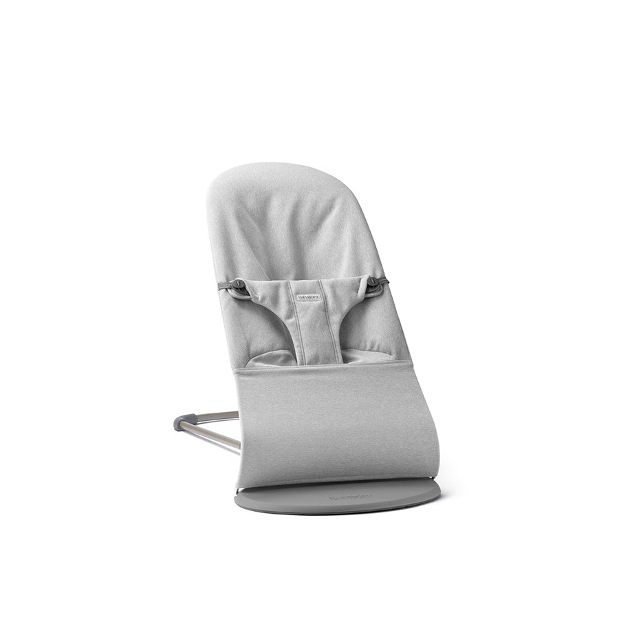 BabyBjörn Bouncer Bliss Woven Mélange - Light Grey-Baby Bouncers-No Bouncer Toy- | Natural Baby Shower