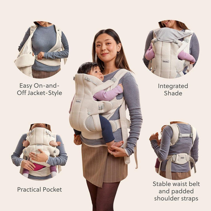 BabyBjörn Hold Airy Mesh Baby Carrier - Cream-Baby Carriers- | Natural Baby Shower