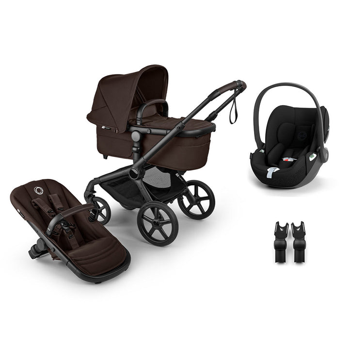 Bugaboo Fox 5 Renew + Cloud T Travel System-Travel Systems-Cocoa Brown-No Base | Natural Baby Shower
