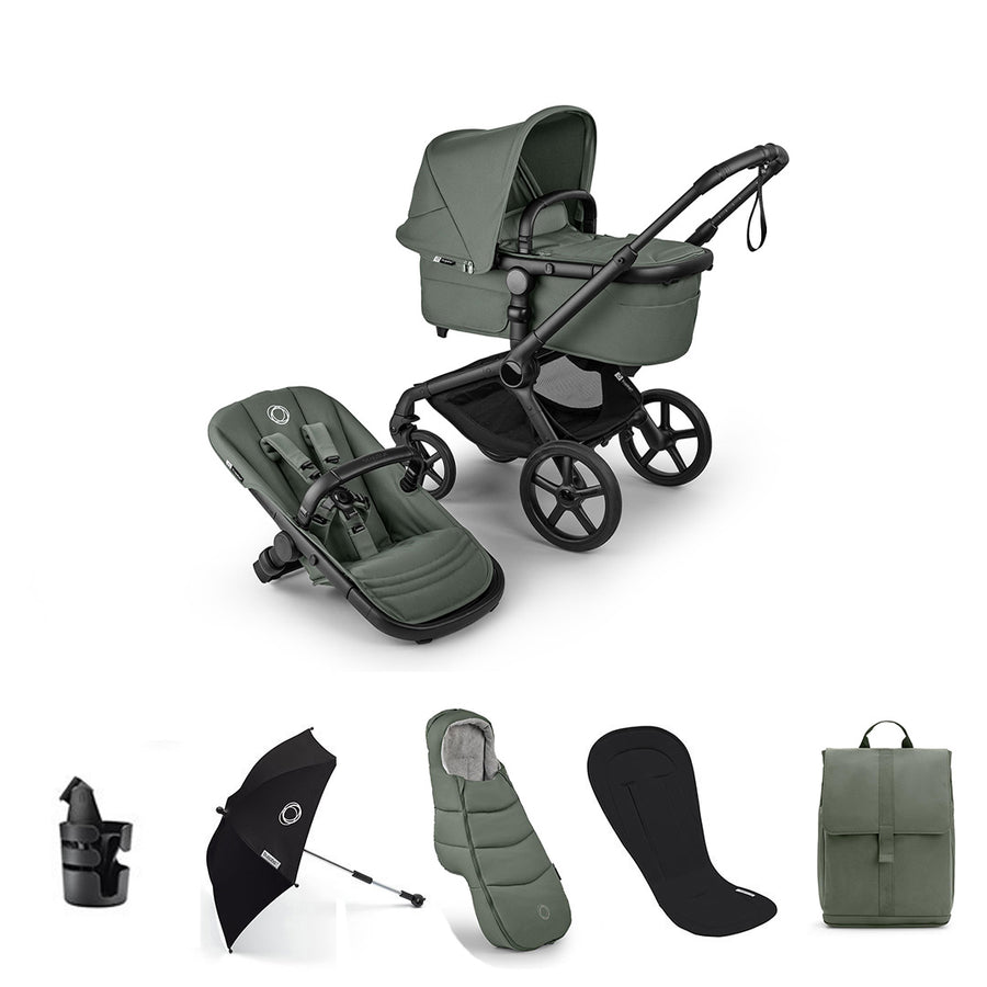 Bugaboo Fox 5 Renew Complete Pushchair Bundle-Stroller Bundles-Forest Green- | Natural Baby Shower