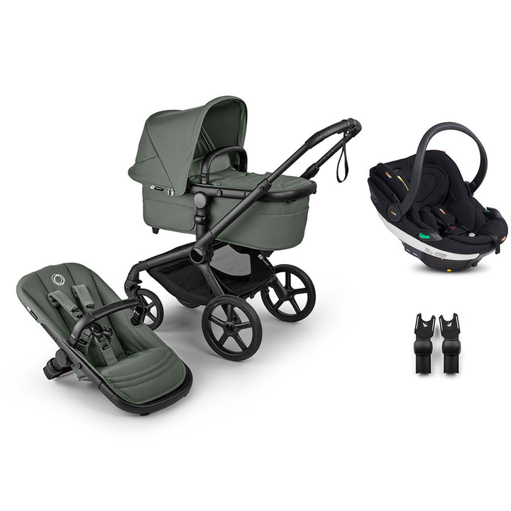 Bugaboo Fox 5 Renew + BeSafe Go Beyond Travel System-Travel Systems-Forest Green-No Base | Natural Baby Shower