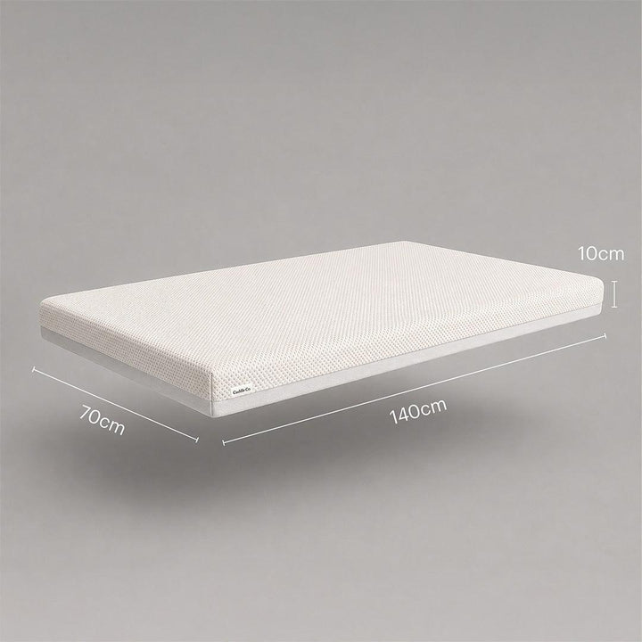 CuddleCo Harmony Hypo Allergenic Bamboo Sprung Cot Bed Mattress - White-Mattresses- | Natural Baby Shower