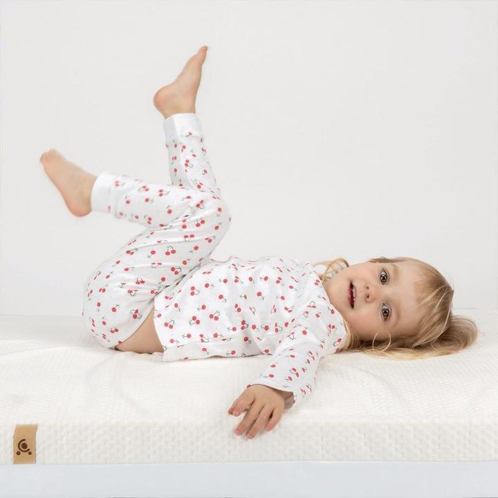 CuddleCo Lullaby Hypo Allergenic Bamboo Foam Cot Bed Mattress-Mattresses-White- | Natural Baby Shower