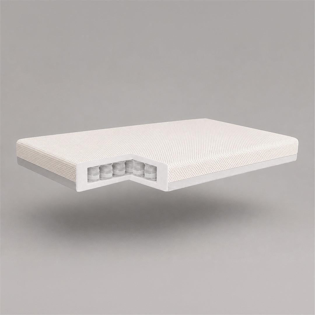 CuddleCo Signature Hypo Allergenic Bamboo Pocket Sprung Cot Bed Mattress - White-Mattresses-White- | Natural Baby Shower