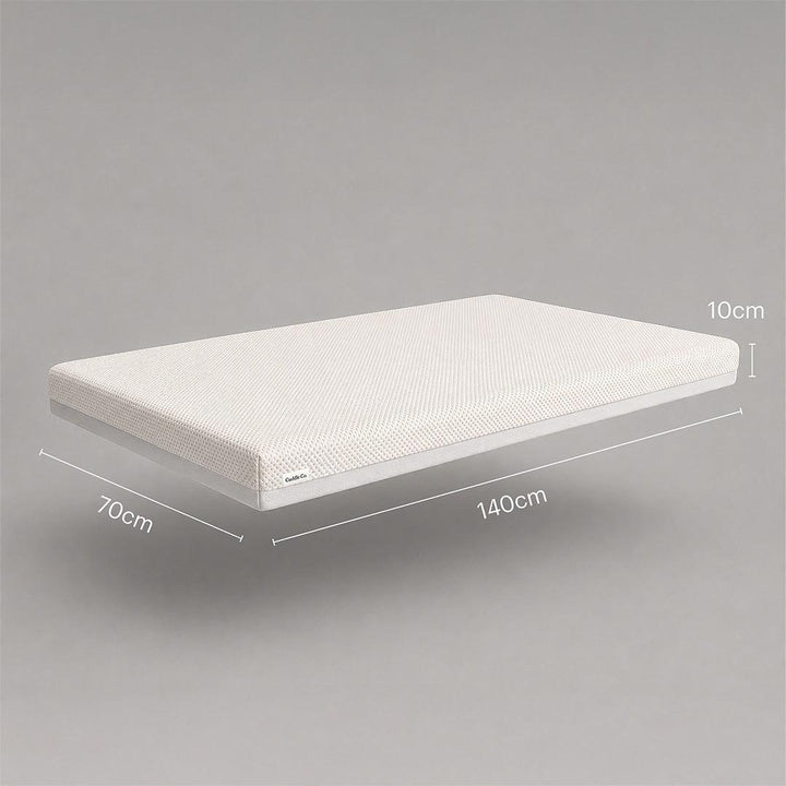 CuddleCo Signature Hypo Allergenic Bamboo Pocket Sprung Cot Bed Mattress - White-Mattresses-White- | Natural Baby Shower