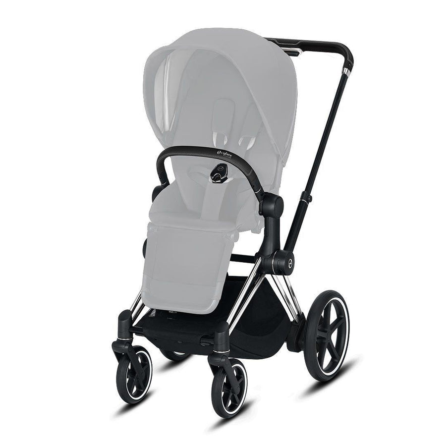 Outlet - CYBEX e-Priam Frame with Seat Hardpart - Chrome + Black (2020)-Stroller Frames- | Natural Baby Shower