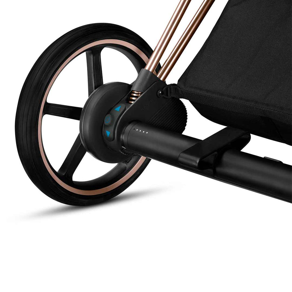 Outlet - CYBEX e-Priam Frame with Seat Hardpart - Chrome + Black (2020)-Stroller Frames- | Natural Baby Shower