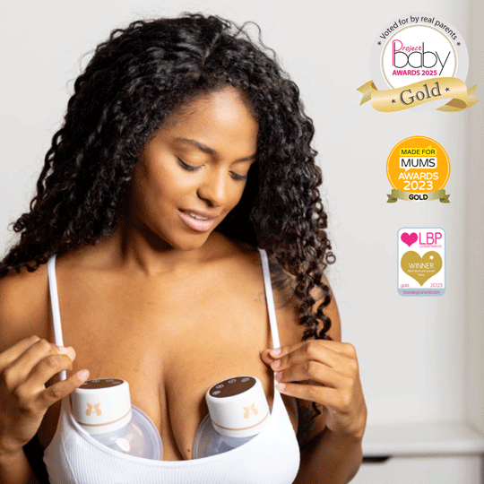 Fraupow Double Wearable Hands-Free Breast Pump - White-Breast Pumps-White- | Natural Baby Shower