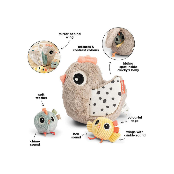 Done by Deer Hide and Seek Activity Toy Clucky - Beige-Baby Sensory-Beige- | Natural Baby Shower