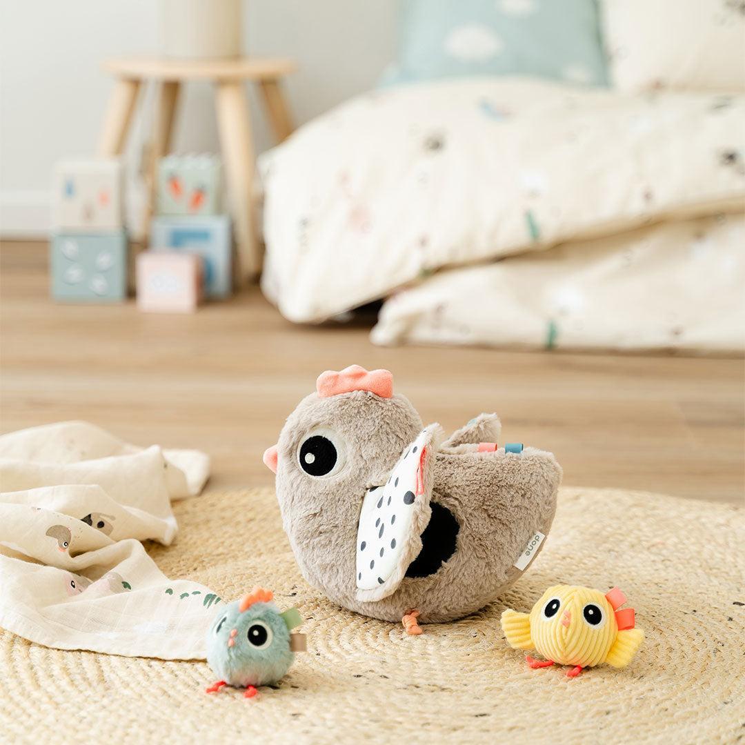 Done by Deer Hide and Seek Activity Toy Clucky - Beige-Baby Sensory-Beige- | Natural Baby Shower