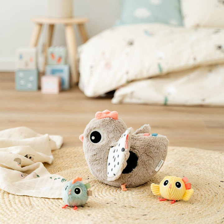 Done by Deer Hide and Seek Activity Toy Clucky - Beige-Baby Sensory-Beige- | Natural Baby Shower