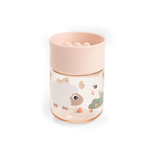 Done by Deer Learning 360 Cup - Tiny Farm Pink-Cups-Tiny Farm Pink-260ml | Natural Baby Shower