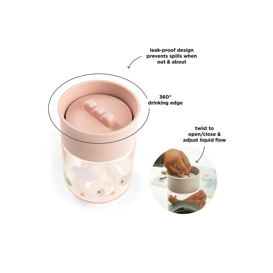 Done by Deer Learning 360 Cup - Tiny Farm Pink-Cups-Tiny Farm Pink-260ml | Natural Baby Shower