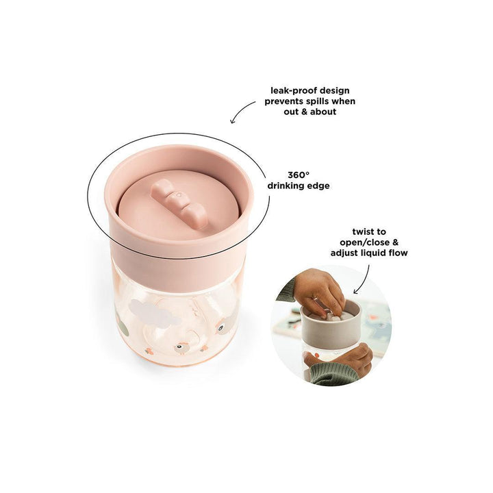 Done by Deer Learning 360 Cup - Tiny Farm Pink-Cups-Tiny Farm Pink-260ml | Natural Baby Shower