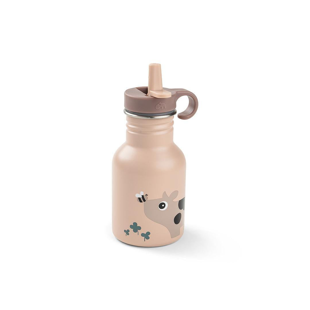 Done by Deer Metal Bottle - Tiny Farm Pink-Drinking Bottles-Tiny Farm Pink-350ml | Natural Baby Shower