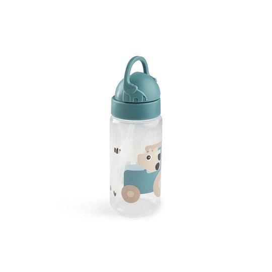 Done by Deer Straw Bottle - Tiny Farm Blue-Drinking Bottles-Tiny Farm Blue-350ml | Natural Baby Shower