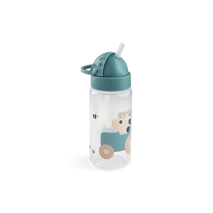 Done by Deer Straw Bottle - Tiny Farm Blue-Drinking Bottles-Tiny Farm Blue-350ml | Natural Baby Shower