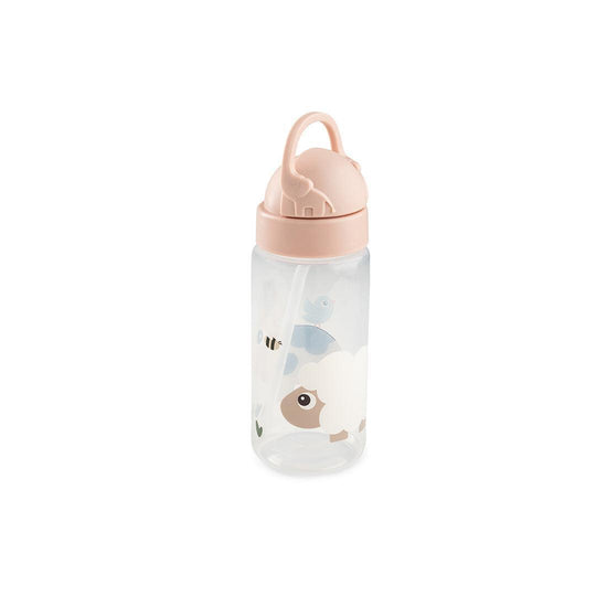 Done by Deer Straw Bottle - Tiny Farm Pink-Drinking Bottles-Tiny Farm Pink-350ml | Natural Baby Shower