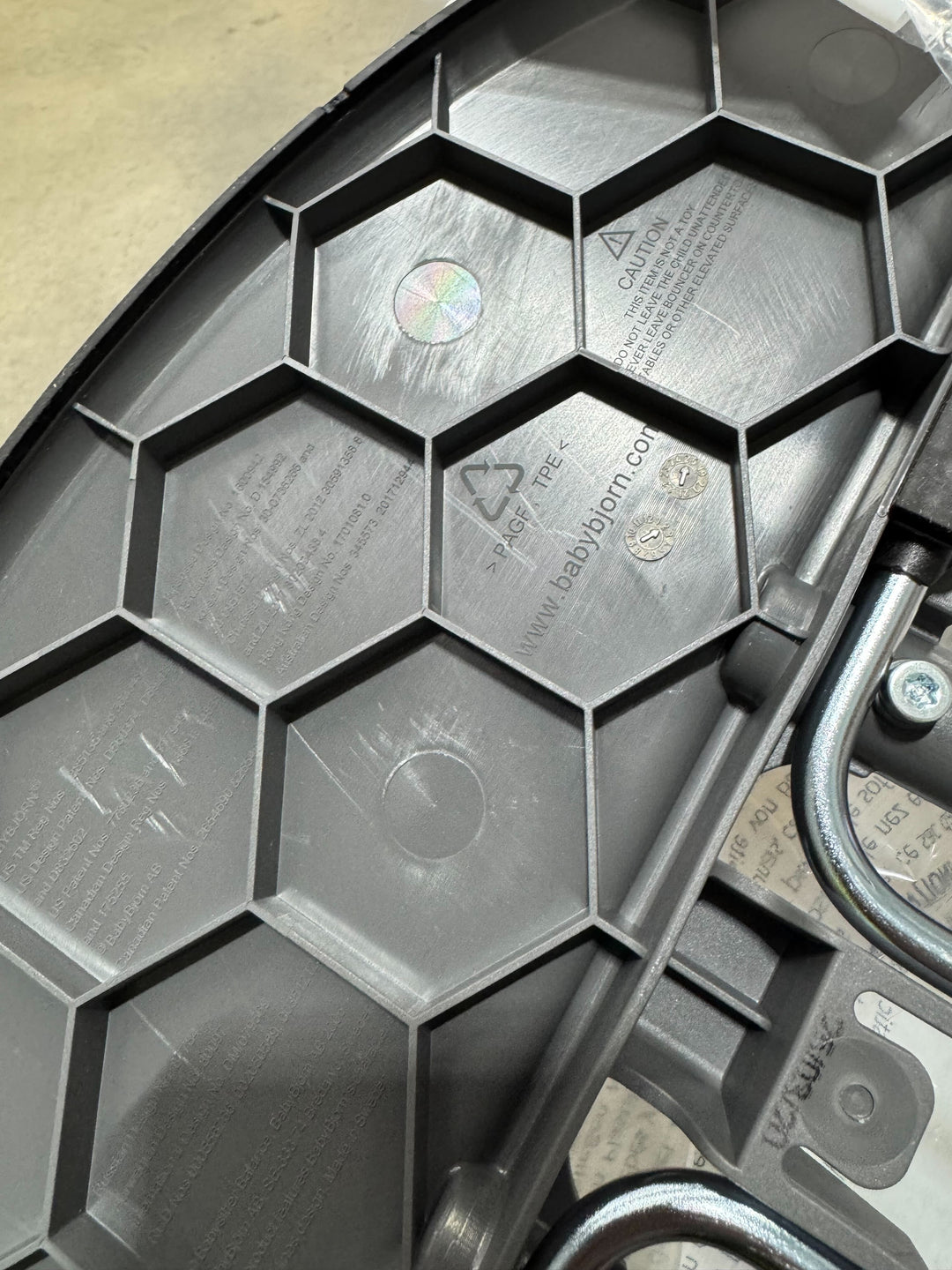 Outlet - BabyBjorn Bouncer Bliss - 3D Jersey - Charcoal Grey-Baby Bouncers-No Bouncer Toy- | Natural Baby Shower