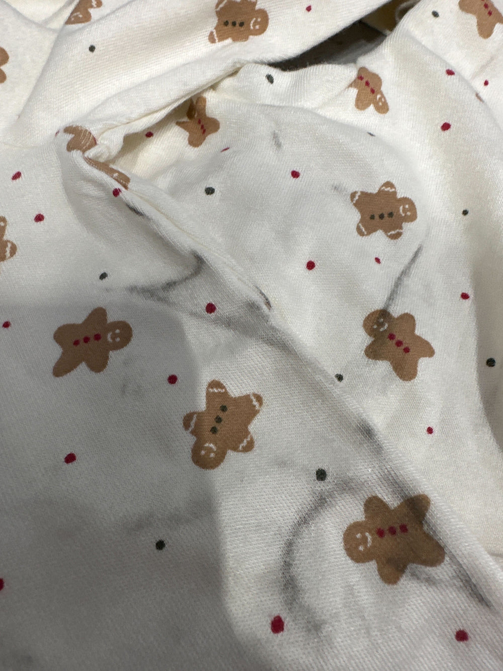Outlet - MORI Christmas Zip-Up Sleepsuit - Gingerbread Print-Sleepsuits-Gingerbread Print-3-6m | Natural Baby Shower