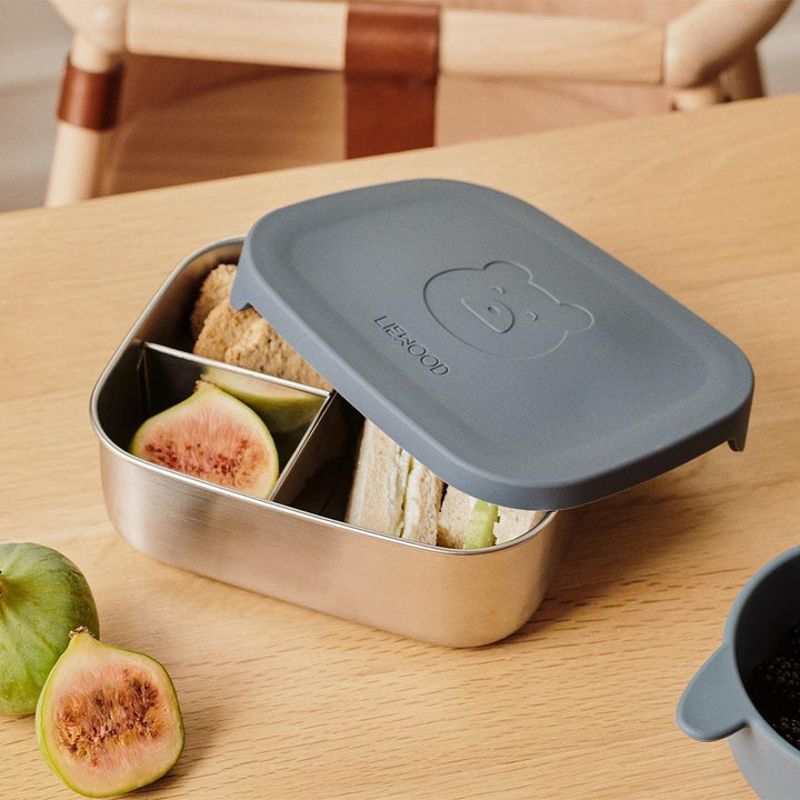 Liewood Arthur Lunchbox - Mr Bear Whale Blue-Lunch Boxes-Mr Bear Whale Blue-One Size | Natural Baby Shower