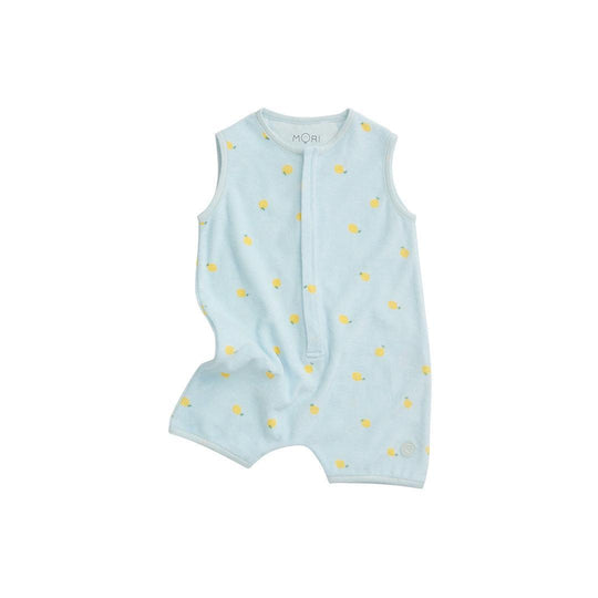 MORI Towelling Romper - Lemon & Blue-Swimsuits-Lemon & Blue-3-6m | Natural Baby Shower