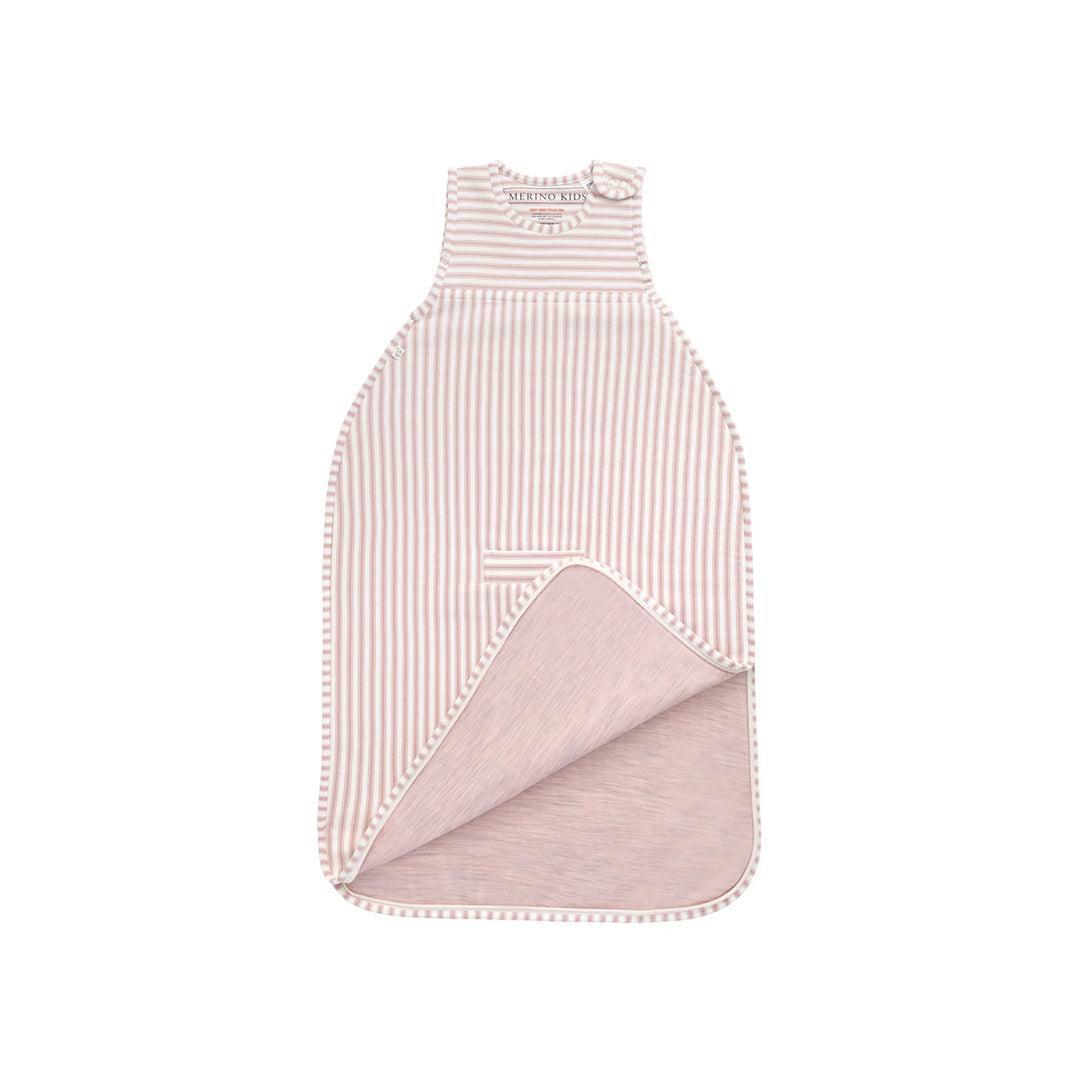 Merino Kids Go Go Sleeping Bag - Duvet Weight - Variegated Stripe Mauve-Sleeping Bags-Variegated Stripe Mauve-3-24m | Natural Baby Shower