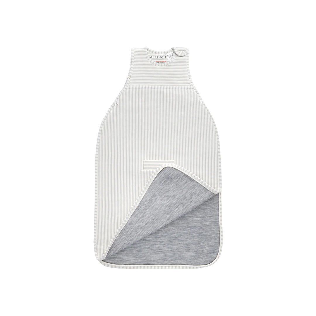 Merino Kids Go Go Sleeping Bag - Duvet Weight - Variegated Stripe Mist-Sleeping Bags-Variegated Stripe Mist-3-24m | Natural Baby Shower