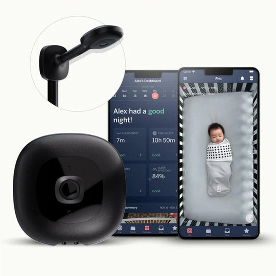 Nanit Pro Baby Monitor + Wall Mount - Black-Baby Monitors-Black- | Natural Baby Shower