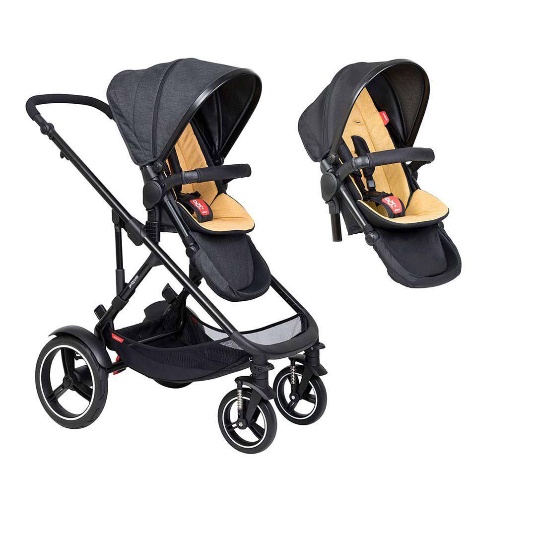 Phil & Teds Voyager Pushchair + Double Kit - Butterscotch-Stroller Bundles-Butterscotch-No Lazy Ted | Natural Baby Shower