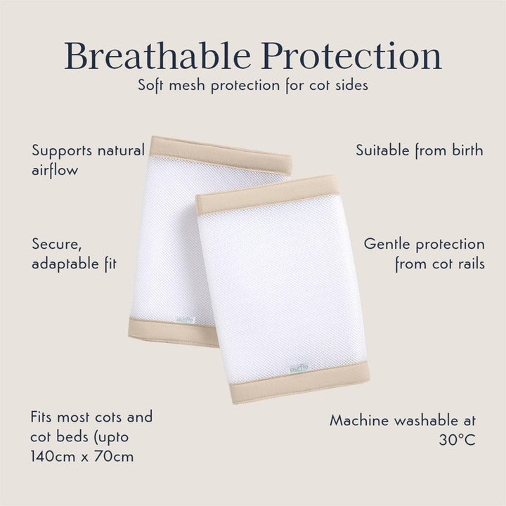 Purflo Breathable Cot Wrap - Hazel-Cot Bumpers- | Natural Baby Shower
