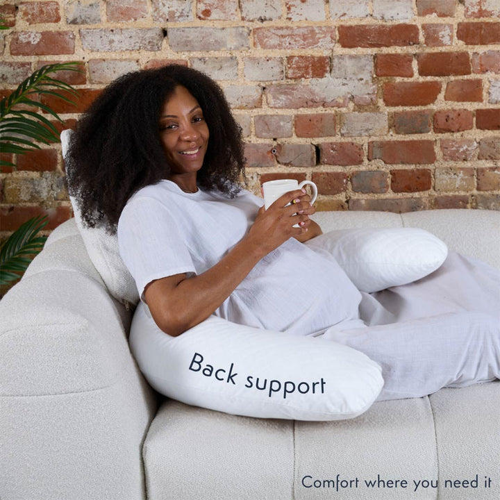 Purflo Breathe Pregnancy Pillow - Luxe White-Pregnancy Pillows- | Natural Baby Shower