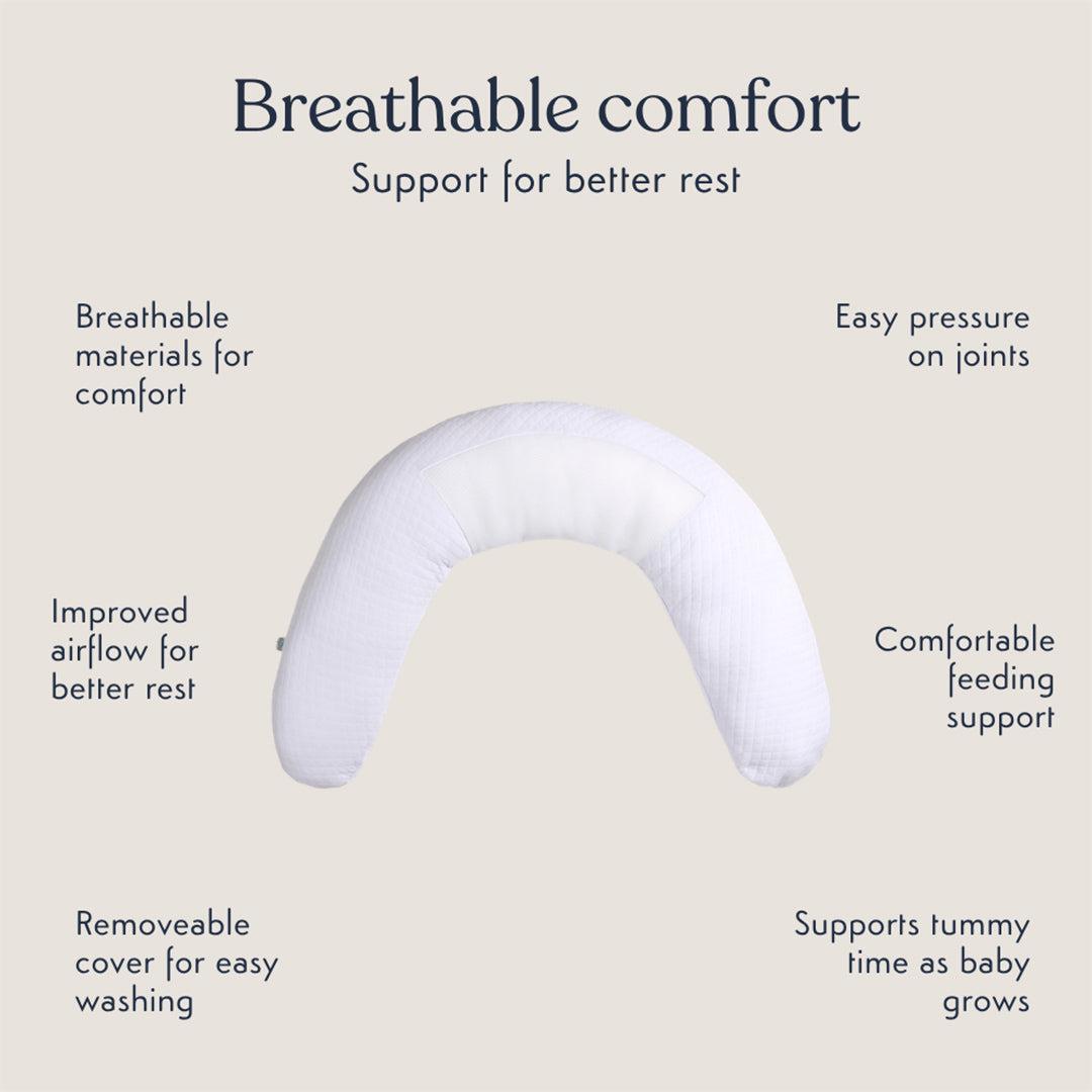Purflo Breathe Pregnancy Pillow - Luxe White-Pregnancy Pillows- | Natural Baby Shower