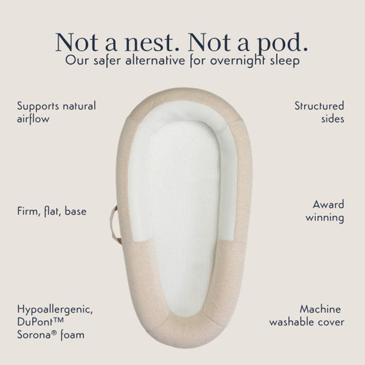 Purflo Sleep Tight Baby Bed - Sand-Sleep Positioners + Pods- | Natural Baby Shower