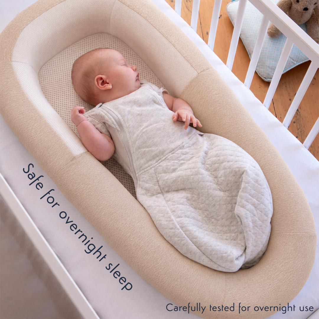 Purflo Sleep Tight Baby Bed - Sand-Sleep Positioners + Pods- | Natural Baby Shower