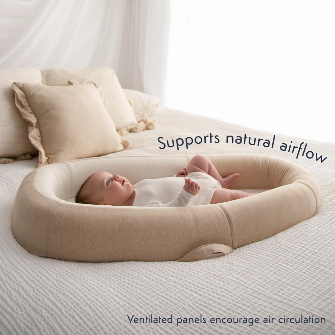 Purflo Sleep Tight Baby Bed - Sand-Sleep Positioners + Pods- | Natural Baby Shower