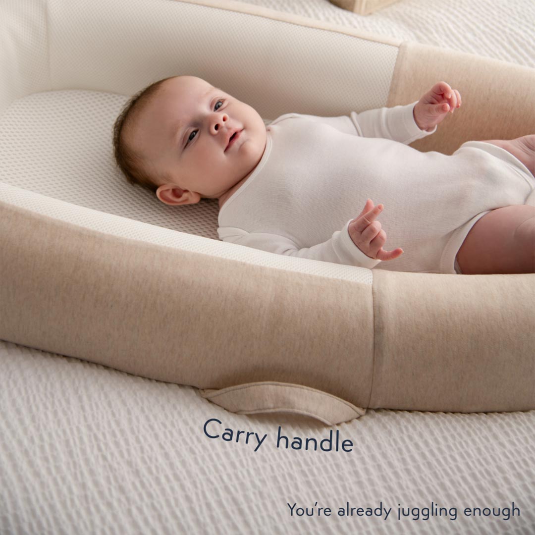 Purflo Sleep Tight Baby Bed - Sand-Sleep Positioners + Pods- | Natural Baby Shower