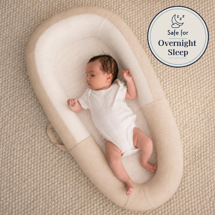 Purflo Sleep Tight Baby Bed - Sand-Sleep Positioners + Pods- | Natural Baby Shower
