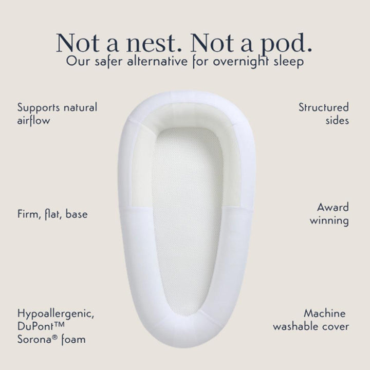Purflo Sleep Tight Baby Bed - Soft White-Baby Nests- | Natural Baby Shower