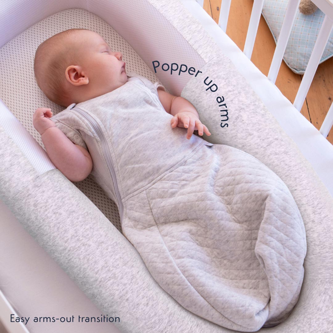 Purflo Swaddle To Sleep Bag - Minimal Grey - TOG 2.5-Sleepsack Swaddles- | Natural Baby Shower