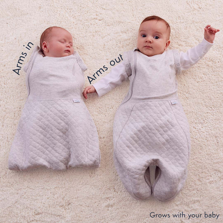 Purflo Swaddle To Sleep Bag - Minimal Grey - TOG 2.5-Sleepsack Swaddles- | Natural Baby Shower
